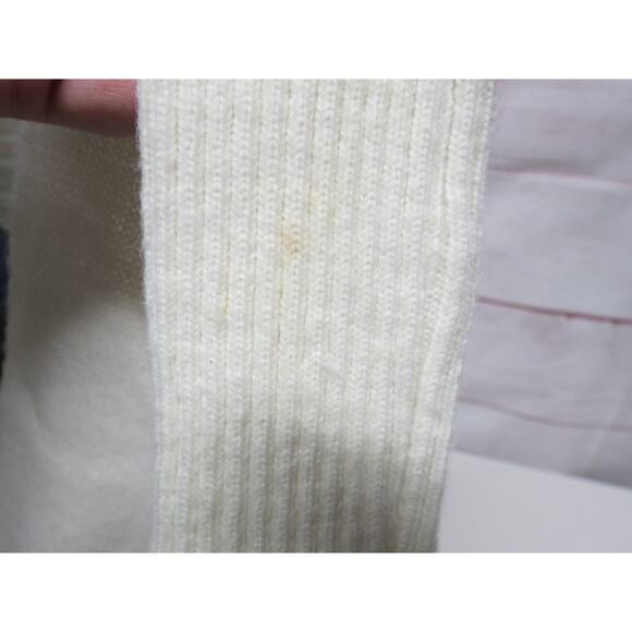 Vintage Mademoiselle Size Small (?) Cream Sweater w/ Purple Leaf Pattern - Picture 8 of 8